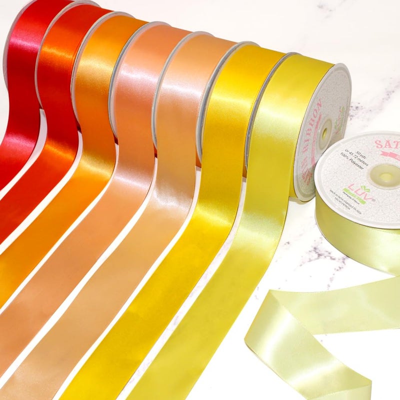 LUV RIBBONS Creative Ideas Satin Single Face 1.5" Inch Ribbon x 50 Yards,for Gift Wrapping Crafts Wedding Decoration Bows Bouquet Floral Arrangement - Image 4